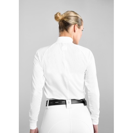 Top-Rated White Long Sleeve Mesh Shirt Ready for Shipment