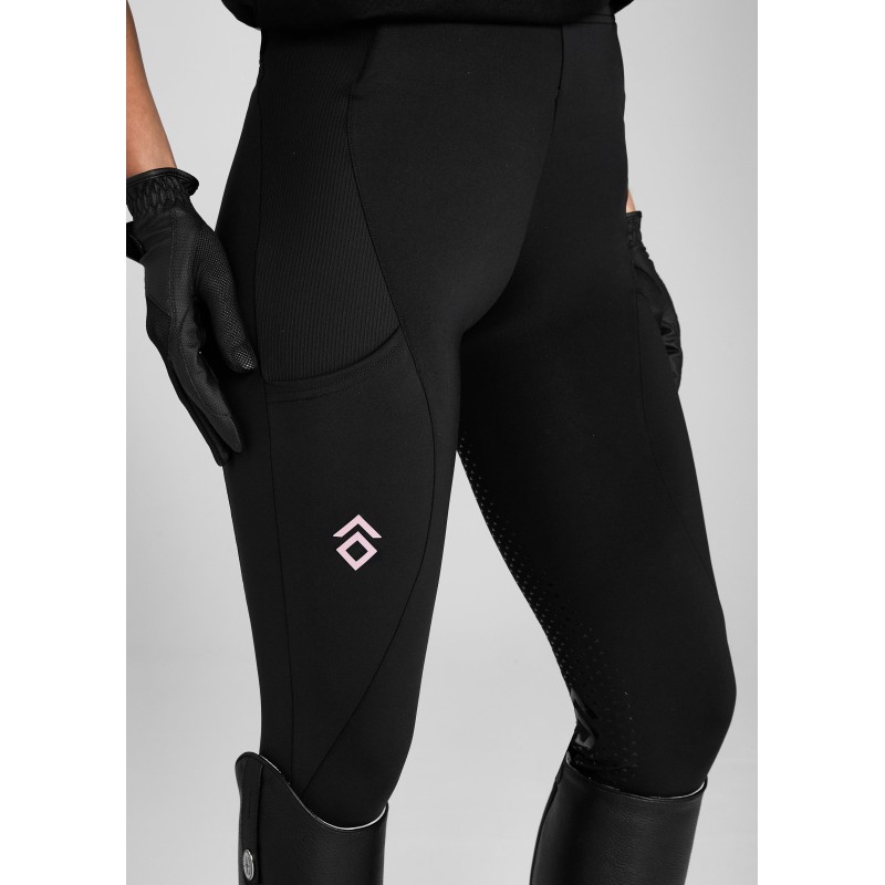 Top-Rated Black/Pink Core Leggings Full Seat Hot New Item