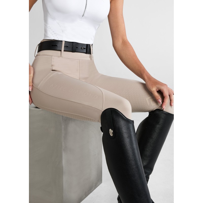 Top-Rated Beige Compression Breeches Full Seat