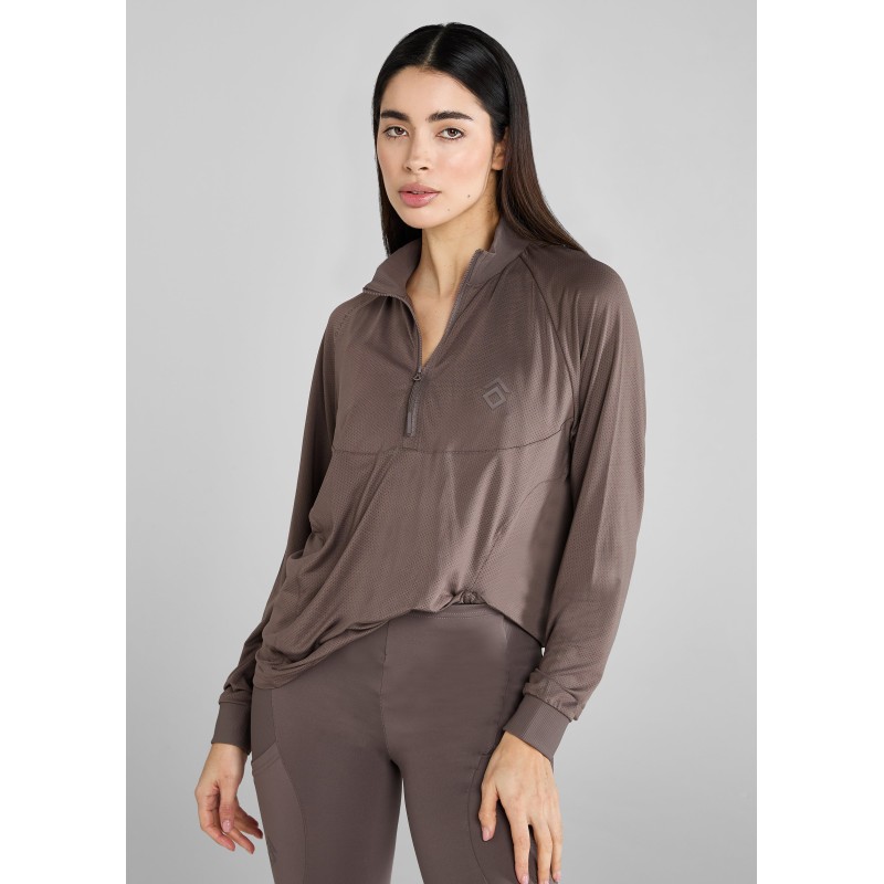 Top-Rated Fawn Long Sleeve Mesh Shirt Immediate Availability