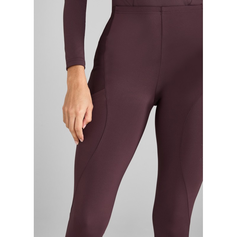 Top-Rated Deep Mauve Core Leggings Ready for Shipment