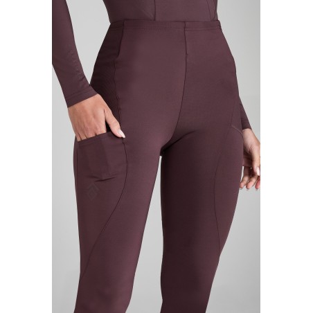 Top-Rated Deep Mauve Core Leggings Ready for Shipment