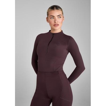 Top-Rated Deep Mauve Core Leggings Ready for Shipment